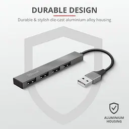 Концентратор Trust Halyx Aluminium 4-Port Mini USB Hub (23786_TRUST) - мініатюра 8