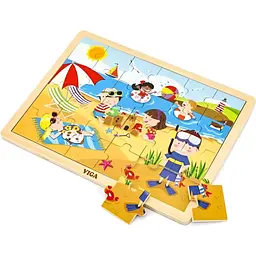 Дерев'яний пазл Viga Toys Пори року Літо 24 елементи (51270) - мініатюра 2