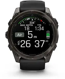 Смарт-годинник Garmin Fenix 8 47mm AMOLED Sapphire Carbon Gray DLC Titanium with Black Silicone Band (010-02904-29) EU - мініатюра 7
