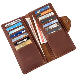 Чоловічий шкіряний гаманець SHVIGEL 18х8,5х1 см acs0016059 - мініатюра 3