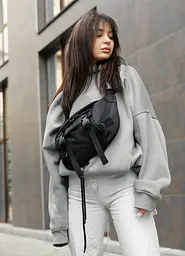Жіночий рюкзак Sambag RollTop DOUBLE чорний 41 х 27 х 18 см (24330065) - мініатюра 9