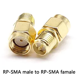 SMA перехідник з RP-SMA male на RP-SMA female зі штирьком з 1-ї сторони (100849) - мініатюра 3