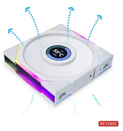 Вентилятор Lian Li Uni Fan TL Wireless LCD 120-1 Reverse White (G99.12RTLLCD1W1W.00) - мініатюра 5
