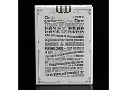 Карти гральні United States Playing Card Company Smoke & Mirrors 15th Anniversary Editon - Smoke (white box) (ВР_SMAES) - мініатюра 3
