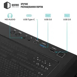 Корпус QUBE KAPER ARGB Black (KAPER_FMNU3) - мініатюра 2