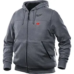 Куртка-худі з електропідігрівом акумуляторна MILWAUKEE, M12 HH GREY3-0 (XL), сіра