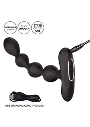Анальні намиста з вібрацією CalExotics Eclipse Slender Beads 17.8 см (чорний) - мініатюра 4