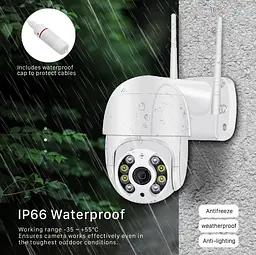 Вулична IP WIFI камера відеоспостереження 3MP поворотна з віддаленим доступом UKC CAMERA CAD EL-N3 - мініатюра 6