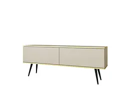 Тумба під телевізор Perfect Home Оро / Oro 2-дверна з чорними ніжками RTV135 Бежевий (PFH-091326) - мініатюра 3