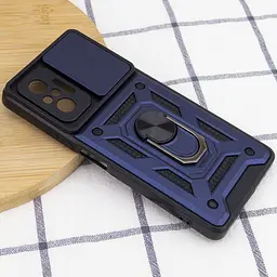 Ударостійкий чохол Camshield Serge Ring для Xiaomi Redmi Note 10 Pro / 10 Pro Max Синій, TPU+PC, Шторка на камеру - мініатюра 4