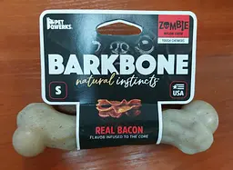 Жувальна кістка для собак Pet Qwerks Zombie BarkBone Natural Instincts Real Bacon с ароматом бекону