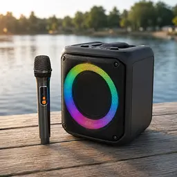 Колонка BTS-1935 Bluetooth / Акустика + бездротовий мікрофон / Караоке-колонка - мініатюра 4