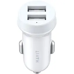 Автомобільний зарядний пристрій Havit HV-CC2008 2USB white (HV-CC2008) - мініатюра 2