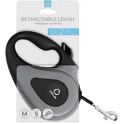 Повідець-рулетка для собак Collar, M, до 25 кг, 5 м, чорний - мініатюра 2
