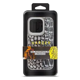 Кожаный чехол для Apple iPhone 15 Pro, Harder Glamorous Croco, разноцветный, термополиуретан ТПУ + экокожа с имитацией кожи крокодила, панель, защита корпуса, противоударный, микрофибра, рамка вокруг камеры, защита всего корпуса, (ARM76762) - мініатюра 3