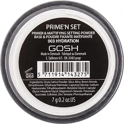Основа під макіяж пудрова Gosh Prime'n Set Primer & Mattifying Setting Powder Hyaluronic Acid розсипчаста, 003 Hydration, 7 г - мініатюра 5
