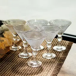 Набір келихів для мартіні Yiwu Martini Glass 6 штук по 215 мл коктейльні келихи класичні конусовидні для напоїв HP-17-56 - мініатюра 2
