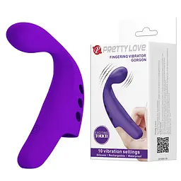 Вібратор на палець Pretty Love Fingering Vibrator Gorgon 9.3 см фіолетовий - мініатюра 2