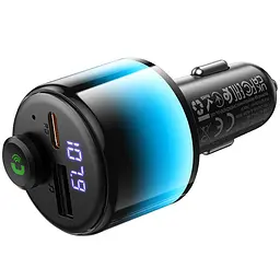 АЗП FM модулятор Hoco E166 Path PD42W+QC3.0 1USB-A/1C Black - мініатюра 4