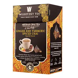 Чай чорний Wissotzky Tea Spiced Chai імбир-куркума, 35,2 г (16 шт. по 2,2 г) (868348) - мініатюра 2