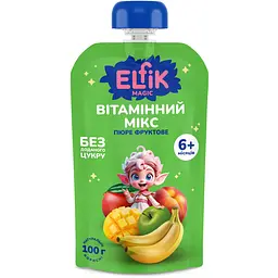Набір пюре фруктове Elfik Magic Вітамінний мікс 100 г 9 шт.