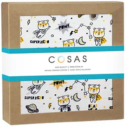 Пелюшка муслінова Cosas Superheroes 80х100 см (MuslinDiapers_BearSuperheroes)