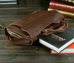 Портфель чоловічий для документів А4 коричневий через плече 417 - мініатюра 9