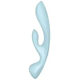Вібратор-кролик Satisfyer Triple Oh Pink Blue - мініатюра 2