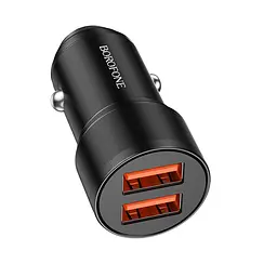 АЗП Borofone BZ19 Wishdom (2USB-A) Black - мініатюра 2