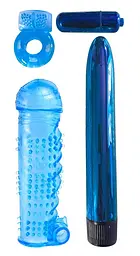 Набір секс-іграшок Classix Ultimate Pleasure Couple's Kit 4 шт. синій - мініатюра 2