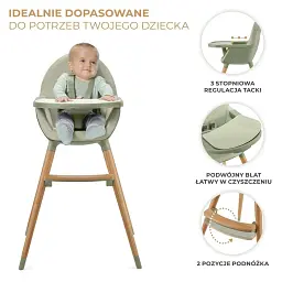 Стільчик для годування KinderKraft Fini 2 Green - мініатюра 6