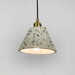 Підвіс Terrazzo Cono із білим бетонним плафоном в стилі Ар-деко Line.F MJ 165/1 WT - мініатюра 3