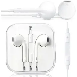 Навушники Foxconn earpods для iPhone провідні 3.5 мм білі md827 - мініатюра 5