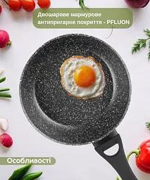 Сковорода Ardesto глибока Gemini Anzio 26см алюміній чорний kuh0014443 - мініатюра 2