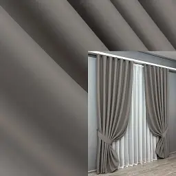 Комплект штор VR-Textil Midnight блэкаут 2 шт 100x295 см серый (1228ш)
