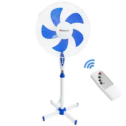 Вентилятор підлоговий побутовий білий вентилятор на ніжці 40W Domotec MS-1621 - мініатюра 2