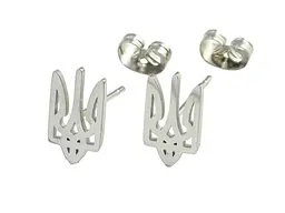 Сережки Xuping TTM Stainless Steel колір Родій пусети "Герб України" (161760)