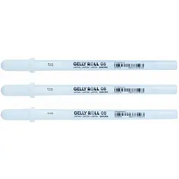 Набір гелевих ручок Sakura Basic Real Whites 3шт Білі - мініатюра 2