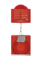 Наручники Beginners Handcuffs Furry - Red Ouch! 36-OU002RED 101708 - мініатюра 3