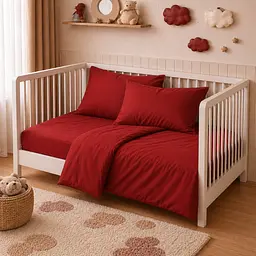 Дитяча постільна білизна MIRSON BABY фланель Red 110х160см (2200012800720) - мініатюра 3