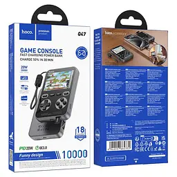 Ігрова консоль + зовнішній акумулятор Hoco q47 Shine power bank with game console 10000mah - мініатюра 2
