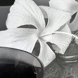 Вініловий кухонний фартух Happy Pocket Глянцеві Камені наклейка для кухні краплі квіти Текстура Сірий Z181401 - мініатюра 7