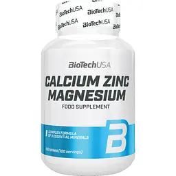 Минеральный комплекс BiotechUSA Calcium Zinc Magnesium 100 таблеток