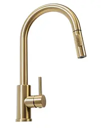 Змішувач для кухні з витяжним виливом Rea Fresh brushed gold (REA-B9148) золотий - матовий - мініатюра 7