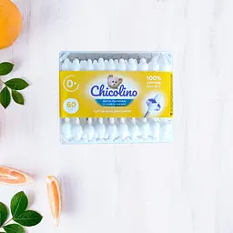 Дитячі ватяні палички Chicolino з обмежувачем 60шт