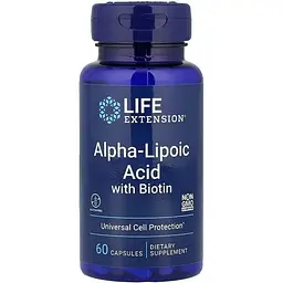 Амінокислота Life Extension Alpha-Lipoic Acid with Biotin, 60 капсул vit0003865