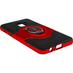 Чохол-накладка iPaky 360° Free Rotation Ring Holder case Samsung Galaxy A8 Plus A730F Red - мініатюра 2
