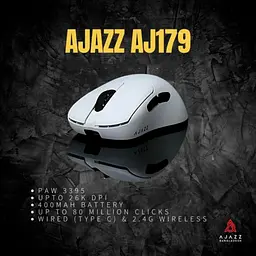Бездротова мишка AJAZZ AJ179 Pro White | Сенсор PAW3395 | 26000 DPI - мініатюра 2