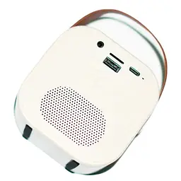 Портативна Bluetooth колонка RIAS K12 караоке + 2 бездротові мікрофони 5W Beige (3_04411) - мініатюра 5