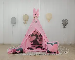 Вігвам для дівчинки з сердечками рожевий Love me - мініатюра 3
